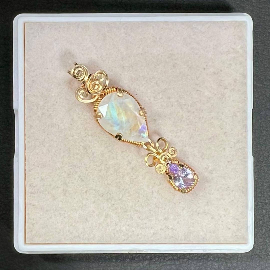 for Kaya様】天然石 ピンクタンザナイト＆レインボームーンストーン