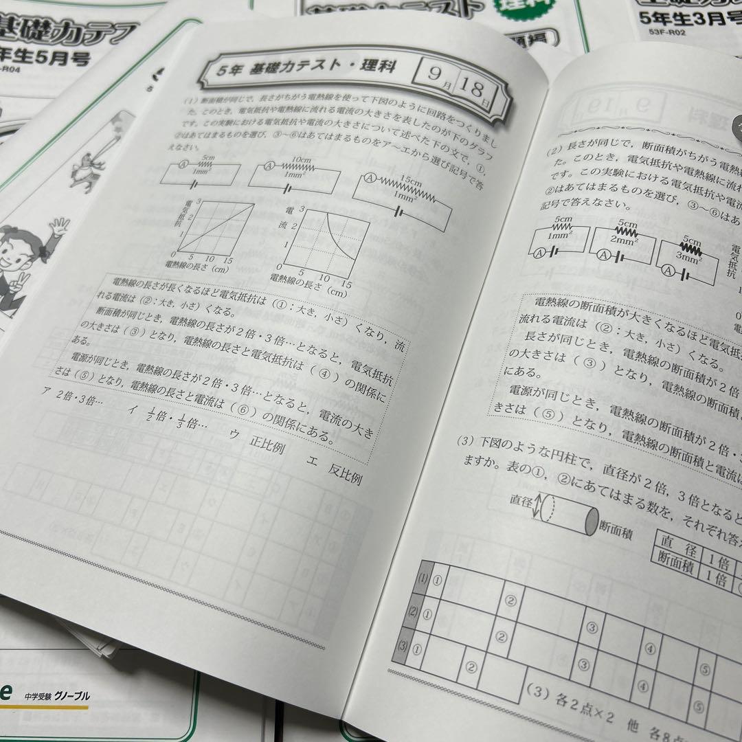 ま 希少 グノーブル 小5理科 基礎力テスト サピックス 理科基礎トレ w