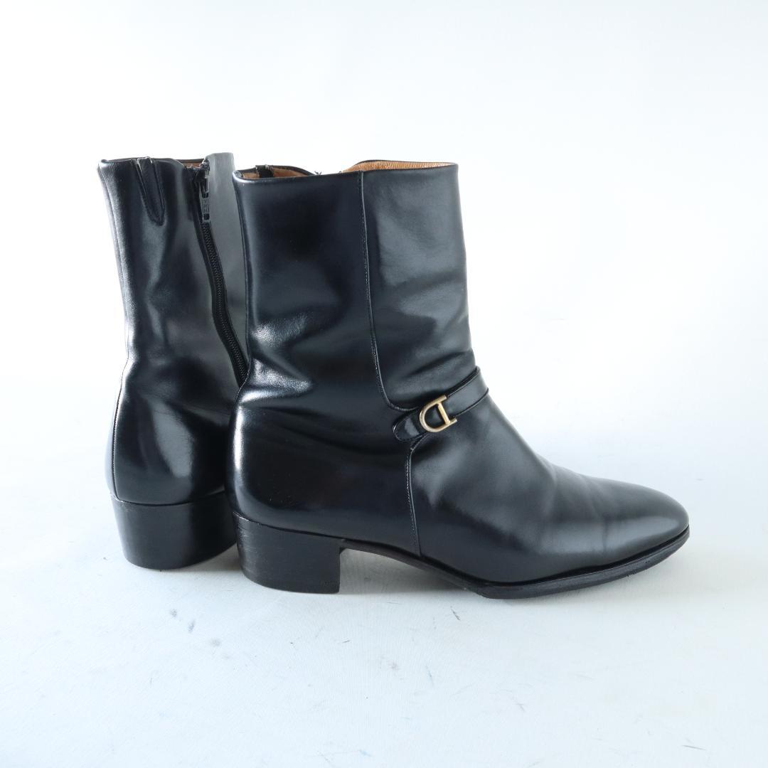 美品タニノクリスチー サイドジップショートブーツ黒 6サイズ 24.5