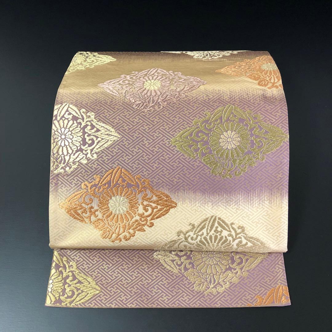 SO-760 袋帯 六通 正絹 紗綾形 花菱 グラデーション フォーマル - メルカリ