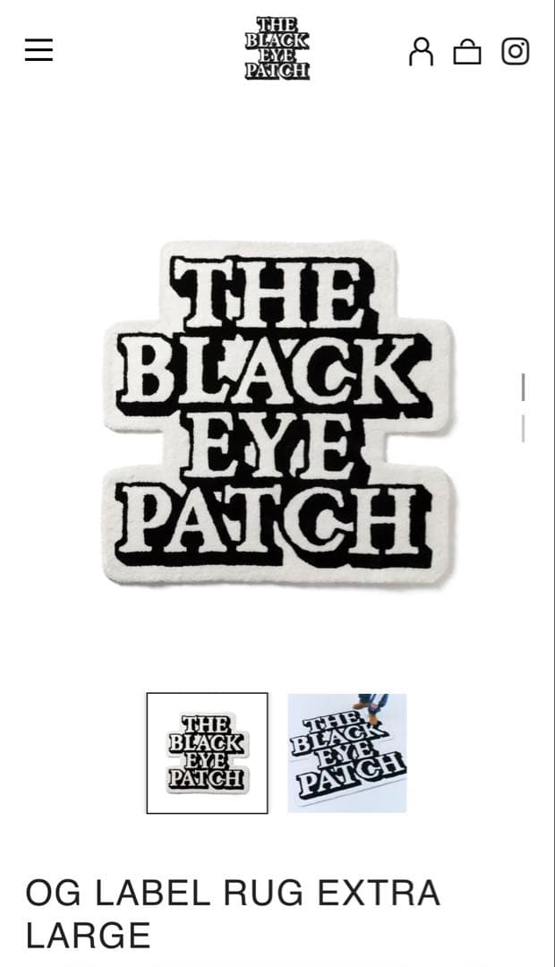 Black Eye Patch ラグ 12/13まで格安セール 2026年最新】ブラックアイパッチ ラグマットの人気アイテム - メルカリ