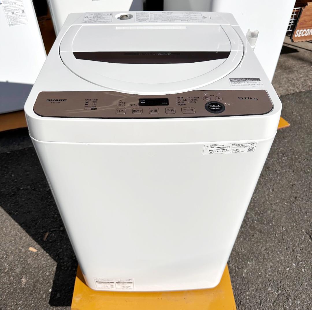★771 シャープ 縦型全自動洗濯機 6.0kg 2022年製 ES-GE6F