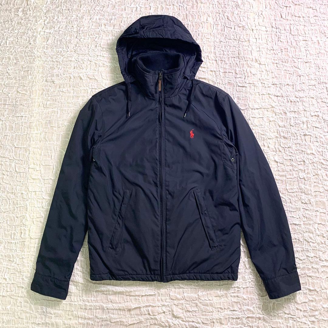 ポロラルフローレン 胸元ロゴ　フード付 ナイロンジャケット ブラック フリース 楽天市場】ポロ ラルフローレン メンズ フリース ジップアップ