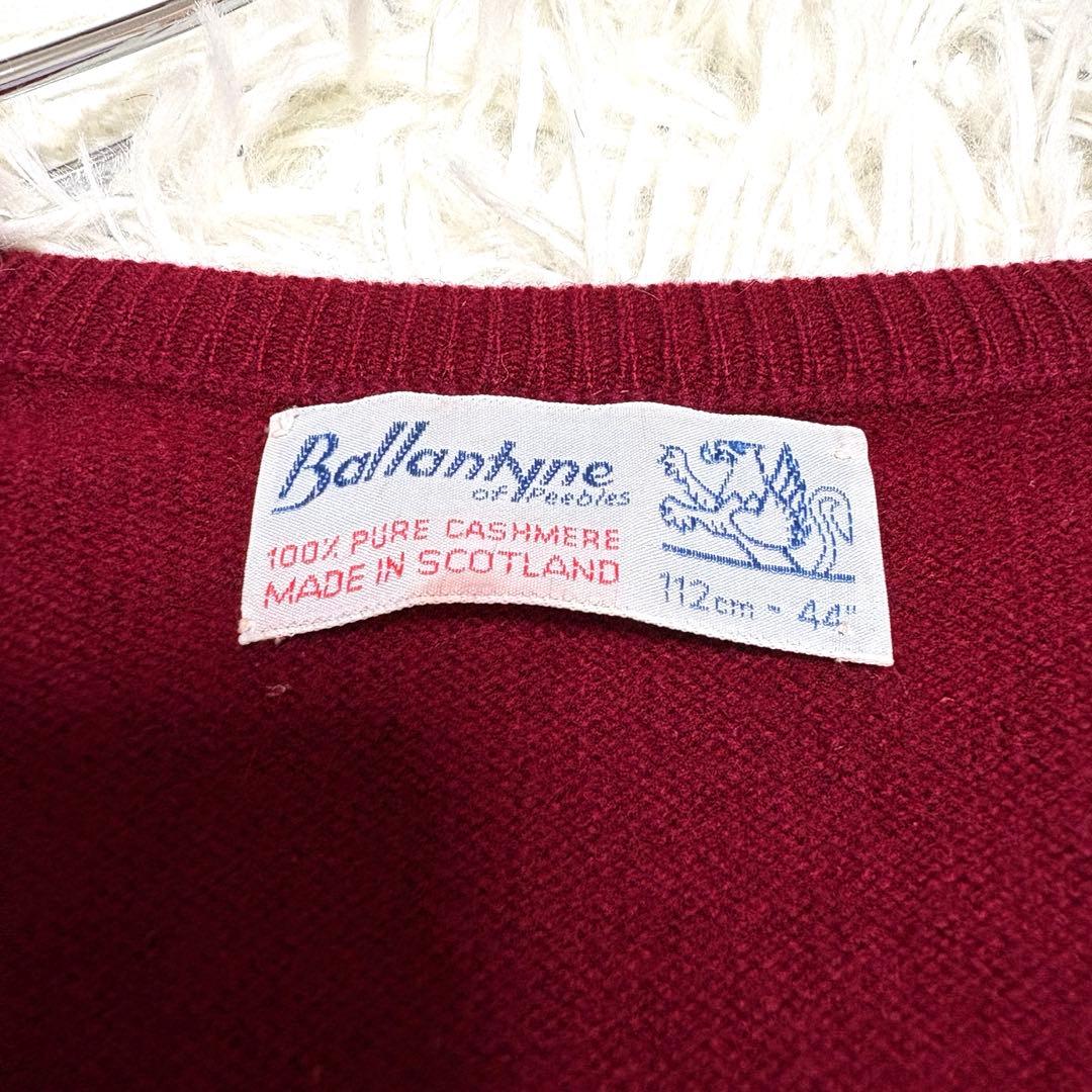 Ballantyne カシミヤ100 Vネック ニット 旧タグ 70s 80s - メルカリ