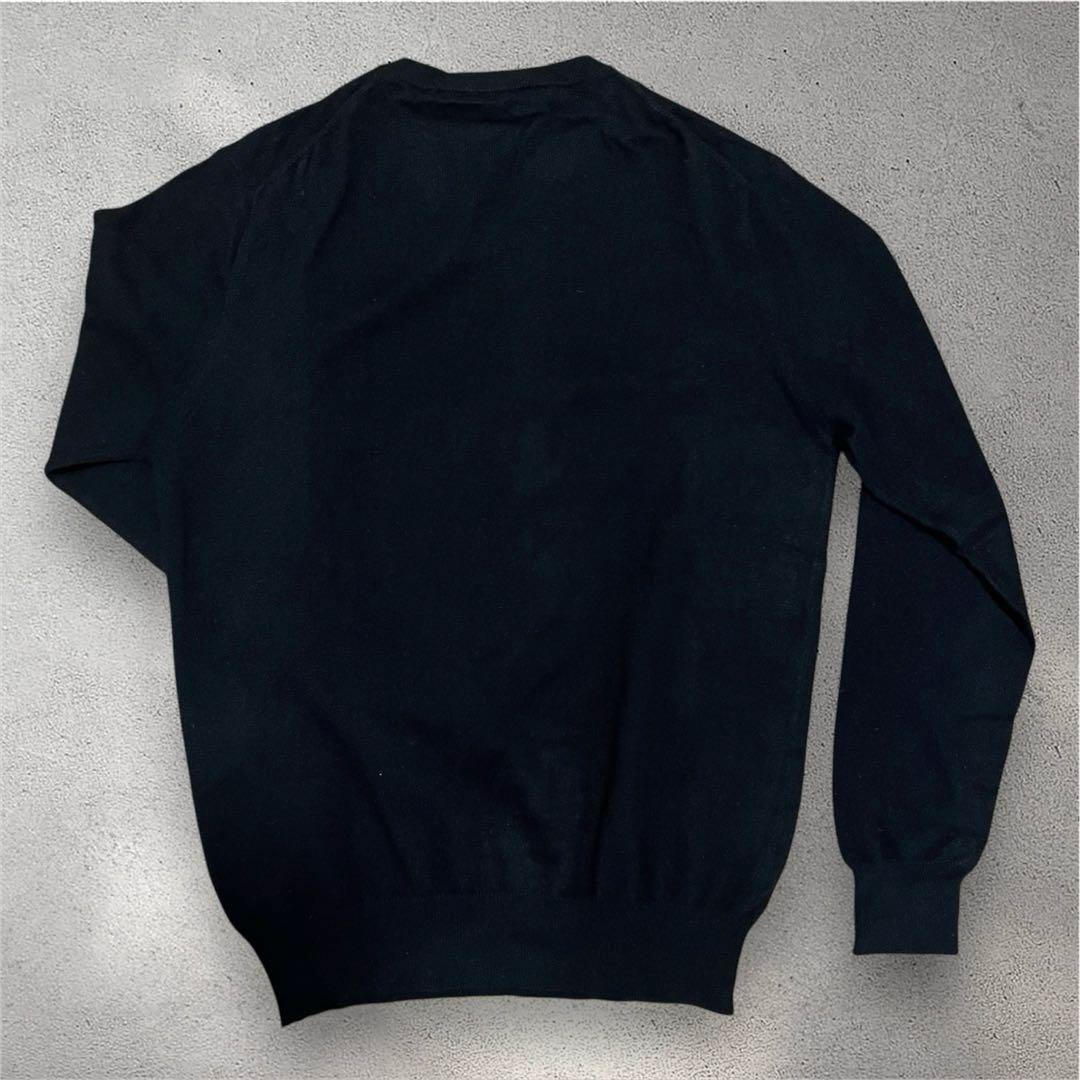 美品90s【C&A】カシミヤ100% Vネックニット BLACK L