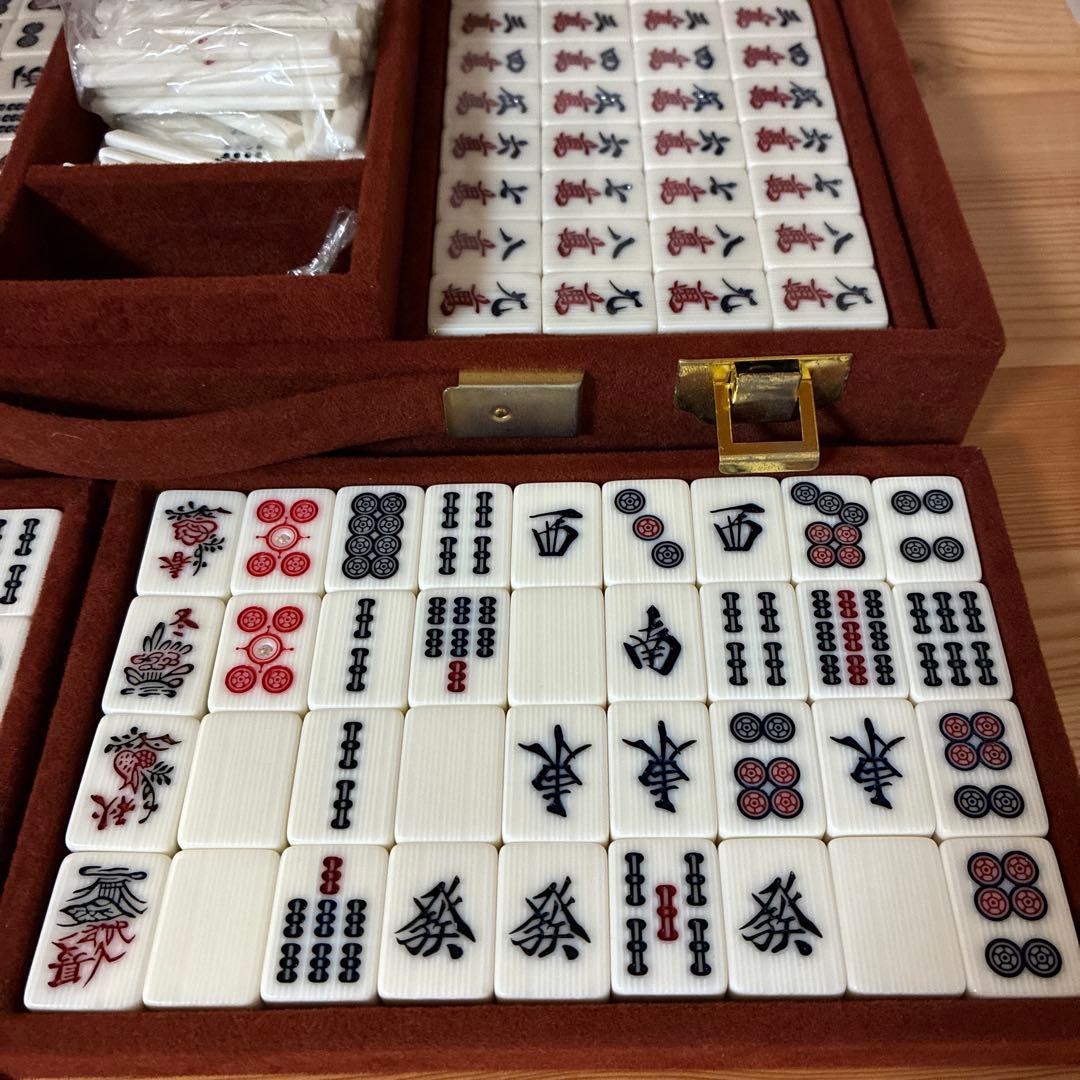 未使用・希少】中国/アメリカン 麻雀牌 三層牌 ヴィンテージ デッド