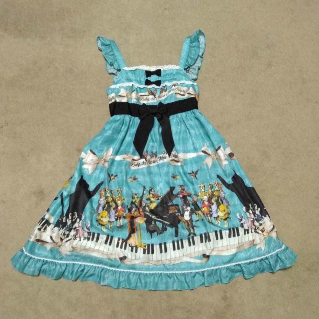 BABY Meow Meow Symphony柄ベビードールジャンパースカート｜BABY Meow