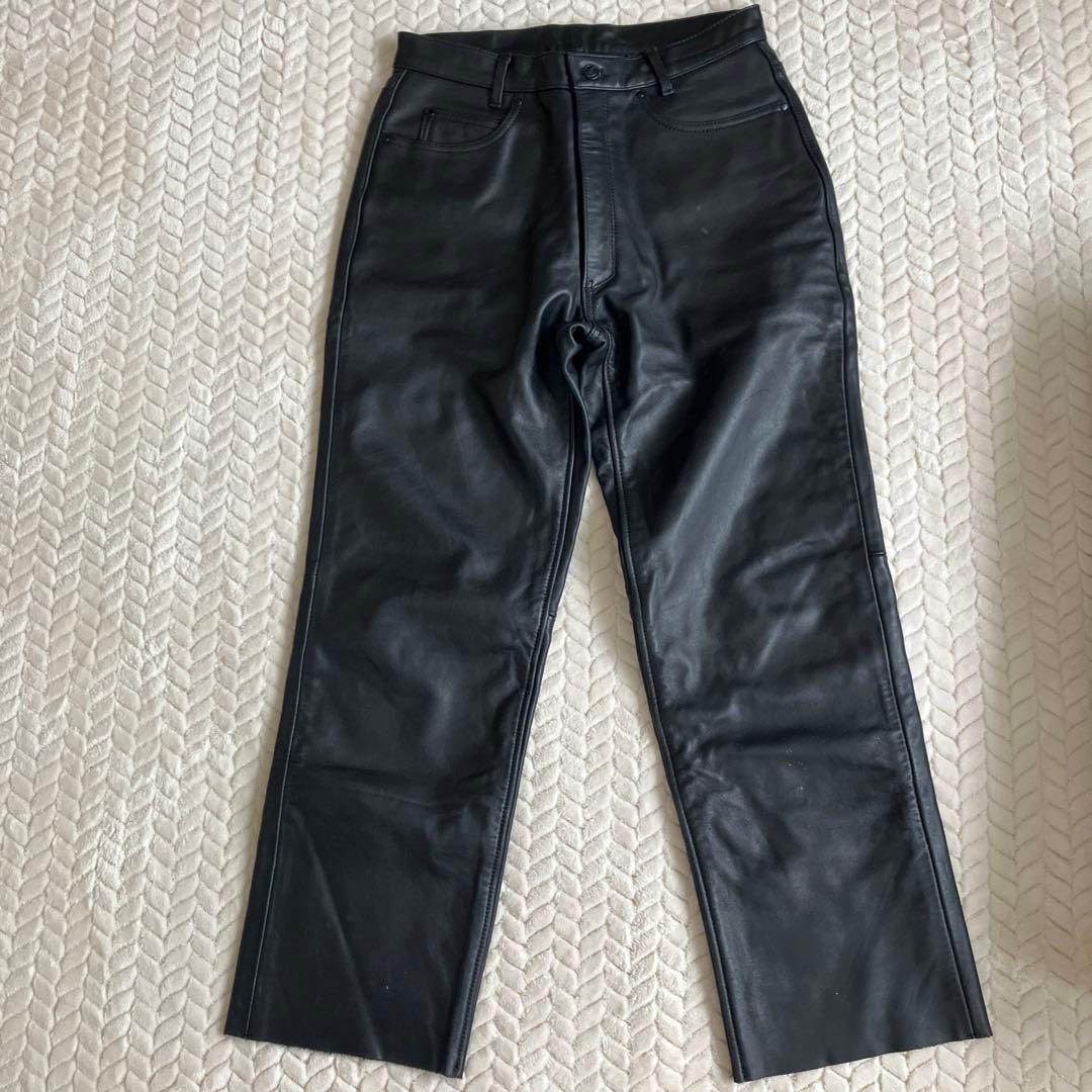 最終価格❗️売り切り‼️カドヤ W33 本革パンツ - メルカリ