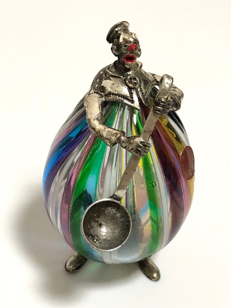 Vittorio Angini ベネチアングラス製 銀800 ピエロオブジェ - メルカリ