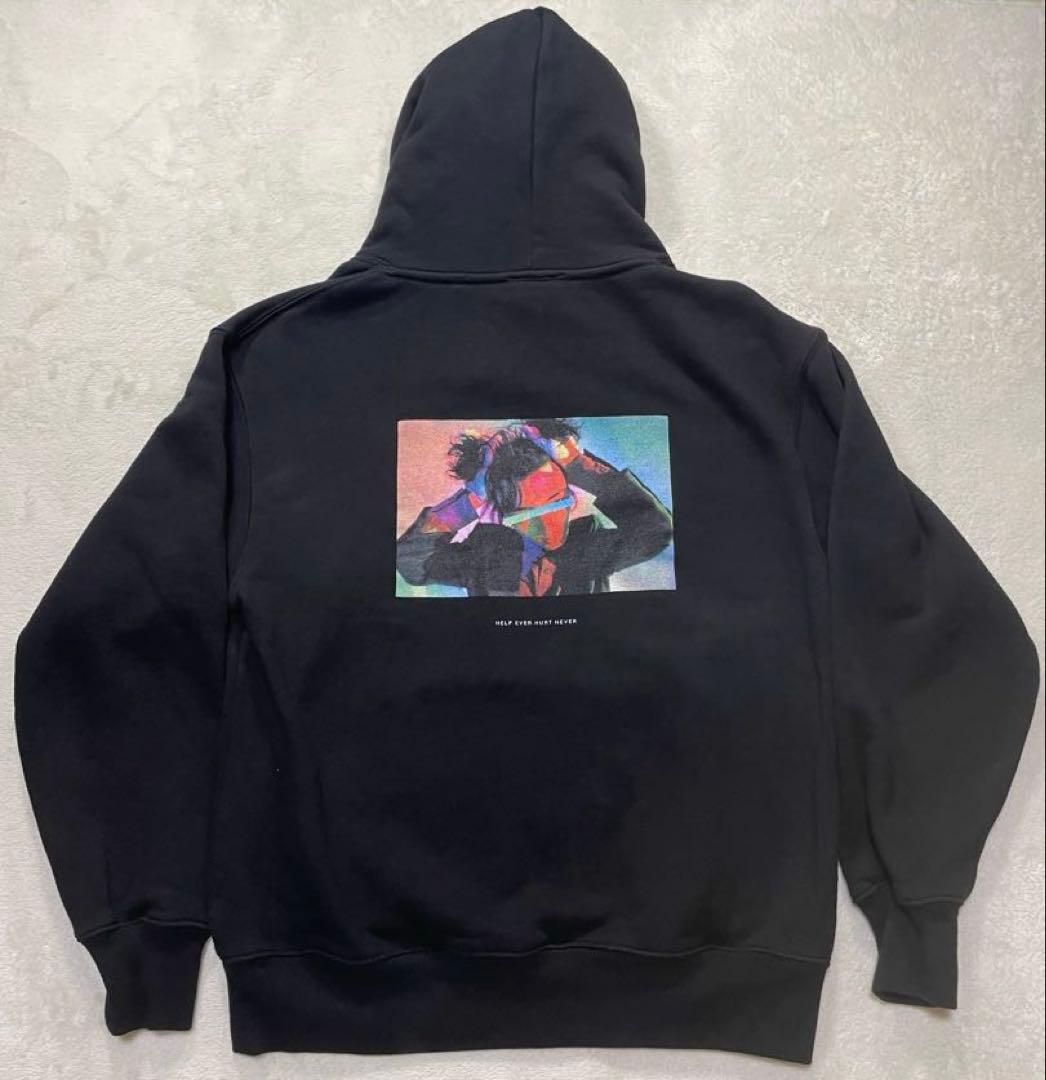 藤井風 パーカー Lサイズ help ever hurt never ブラック