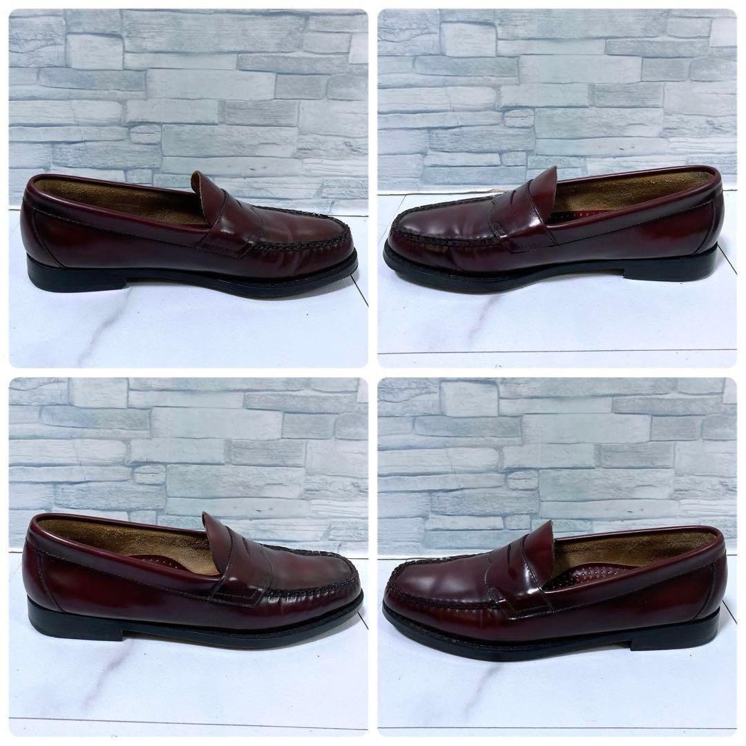 G.H.BASS ローファー LOGAN 革靴 本革 バーガンディ 25 7