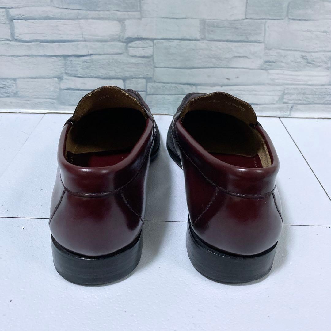 G.H.BASS ローファー LOGAN 革靴 本革 バーガンディ 25 7