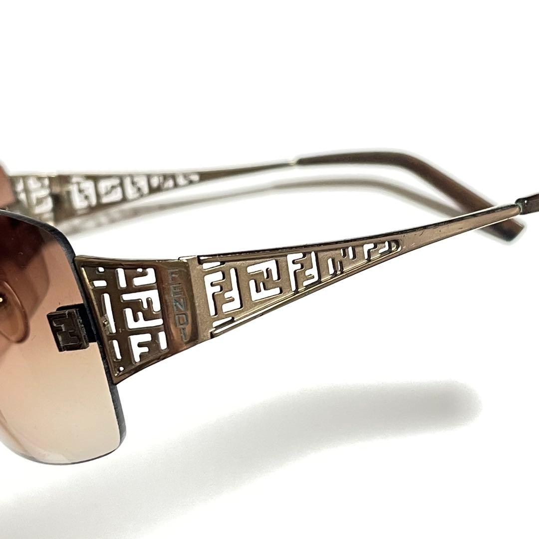 FENDI フェンディ ズッカ柄 ブラウン ゴールド サングラス - メルカリ