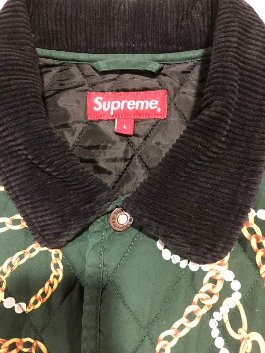 M*N様 極美品Supreme チェーン柄襟コーデュロイ キルティング