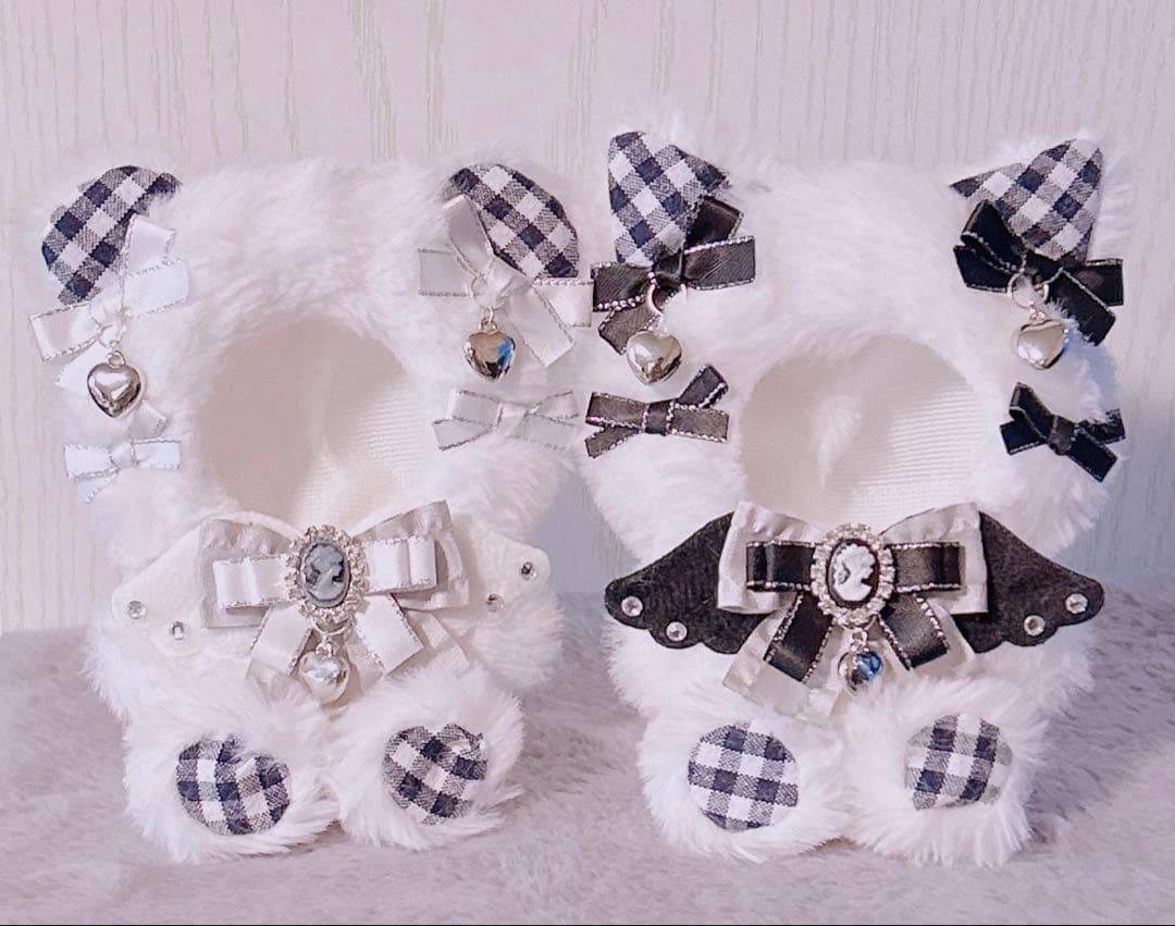 おすわりぬい服 10cm・にじぱぺっと用着ぐるみ 右くろ - メルカリ