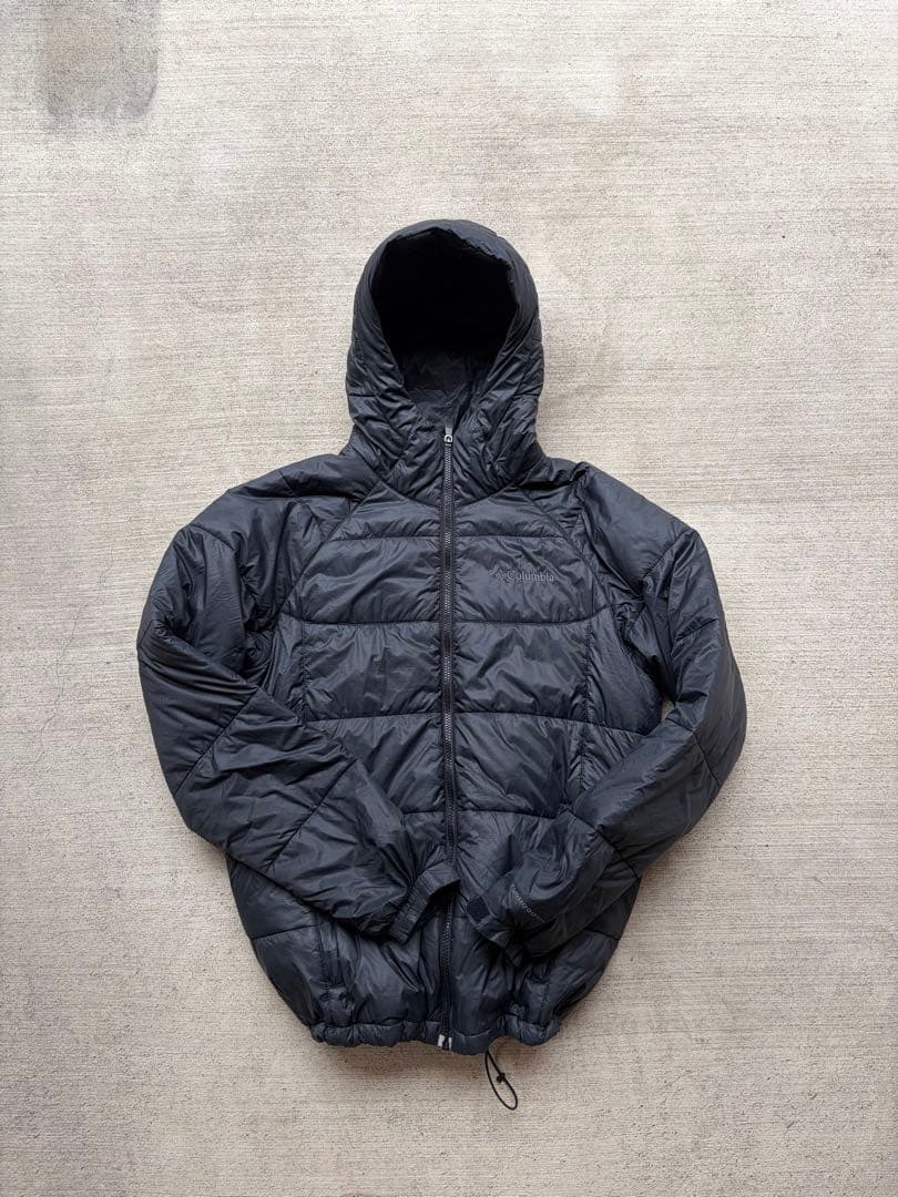 希少 Columbiaクレーターレイク ダウンパーカ y2k ドローコード 刺繍