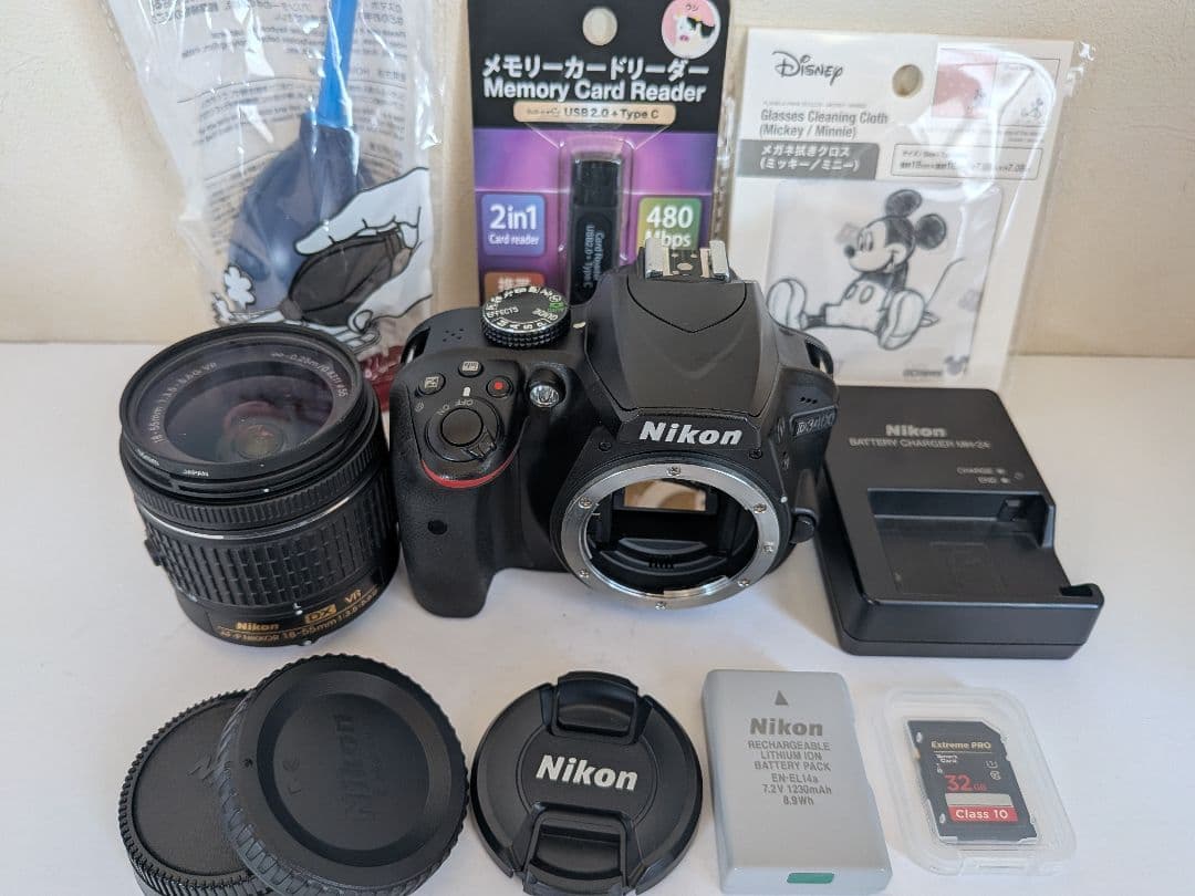 ♥即発送☆届いてすぐ使える☆SDカード付☆Nikon D3400 レンズセット