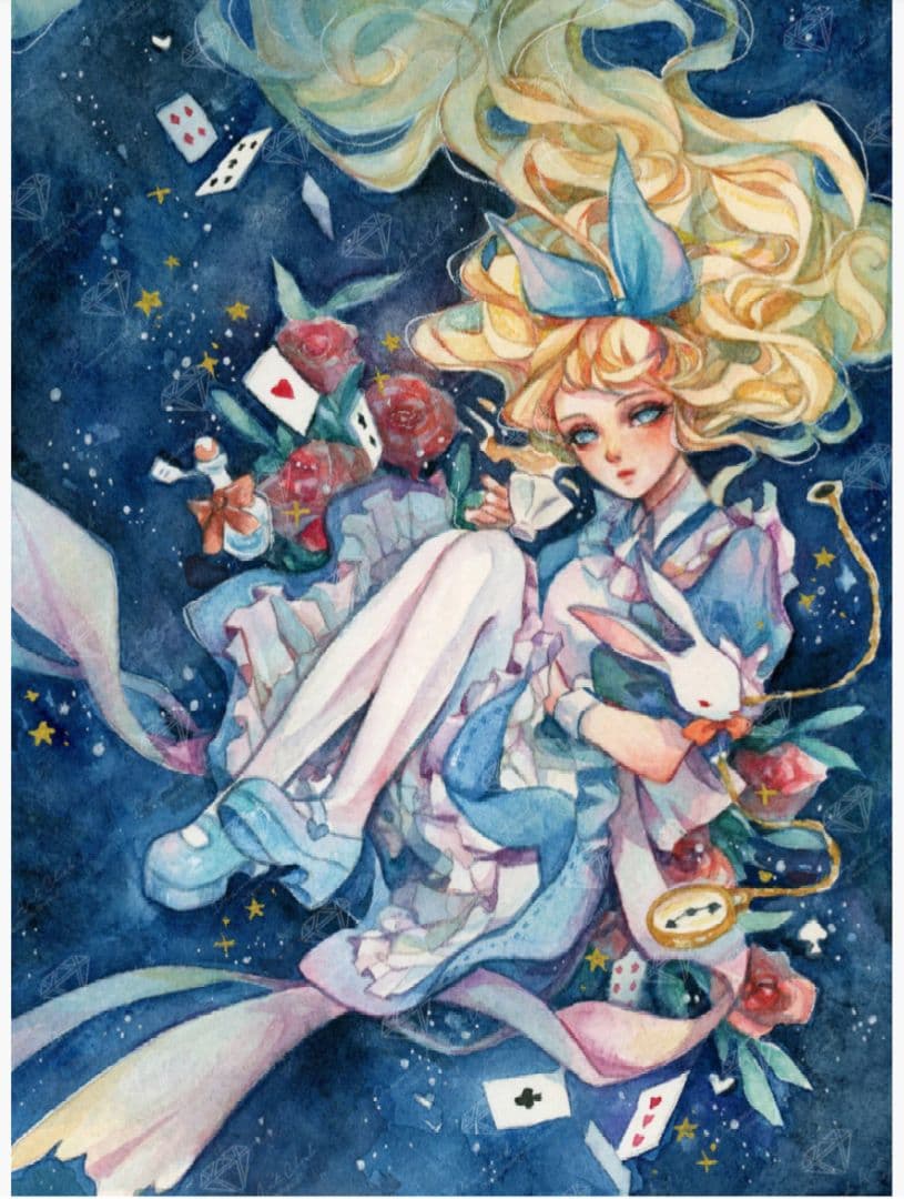 ダイヤモンドアートクラブ Down the Rabbit Hole ウサギ ダイヤモンドアートクラブ Down the Rabbit Hole ウサギ ダイヤモンド