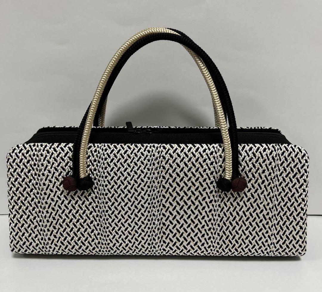 和装バック 利休バッグ 横長の型 小田巻付き バッグ 組織り 衿秀 和想