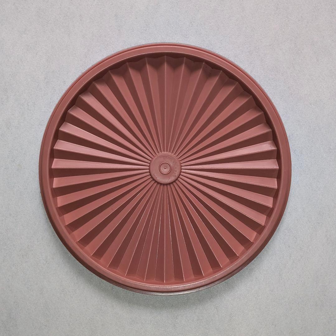 タッパーウェア マキシデコレーター シール フタ 21cm サーモンピンク