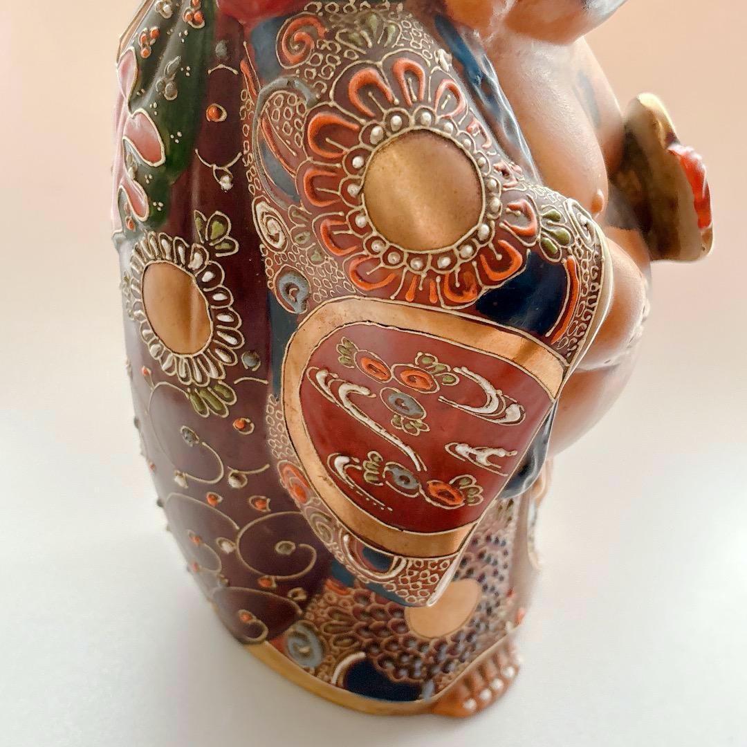 九谷焼 布袋様 七福神 縁起物 置物 布袋尊 骨董 年代物 蔵出し 昭和