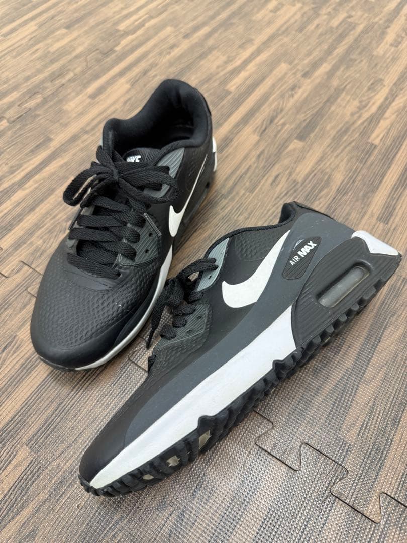 Nike Air Max 90 GOLFブラック/ホワイト 25cm Nike Air Max 90 G Golf Shoes Black/White - Carl's Golfland