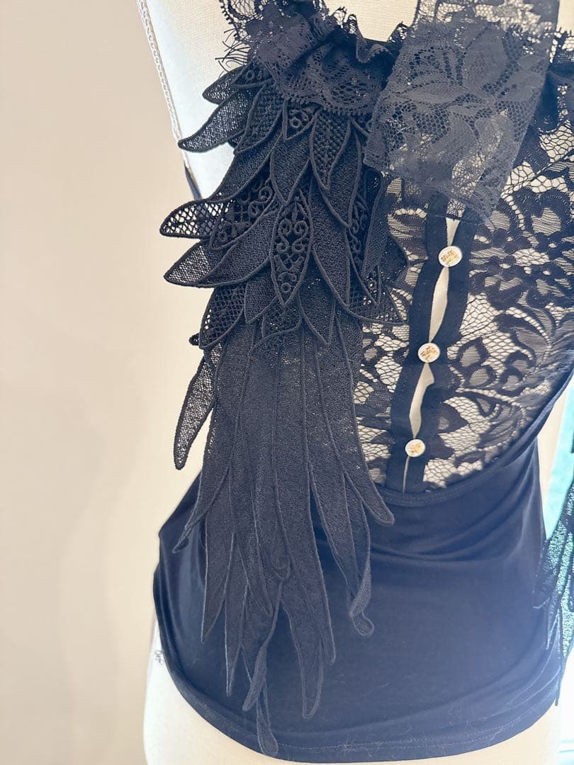 新品タグ付き】MR corset(現majoh)天使の羽キャミソール黒