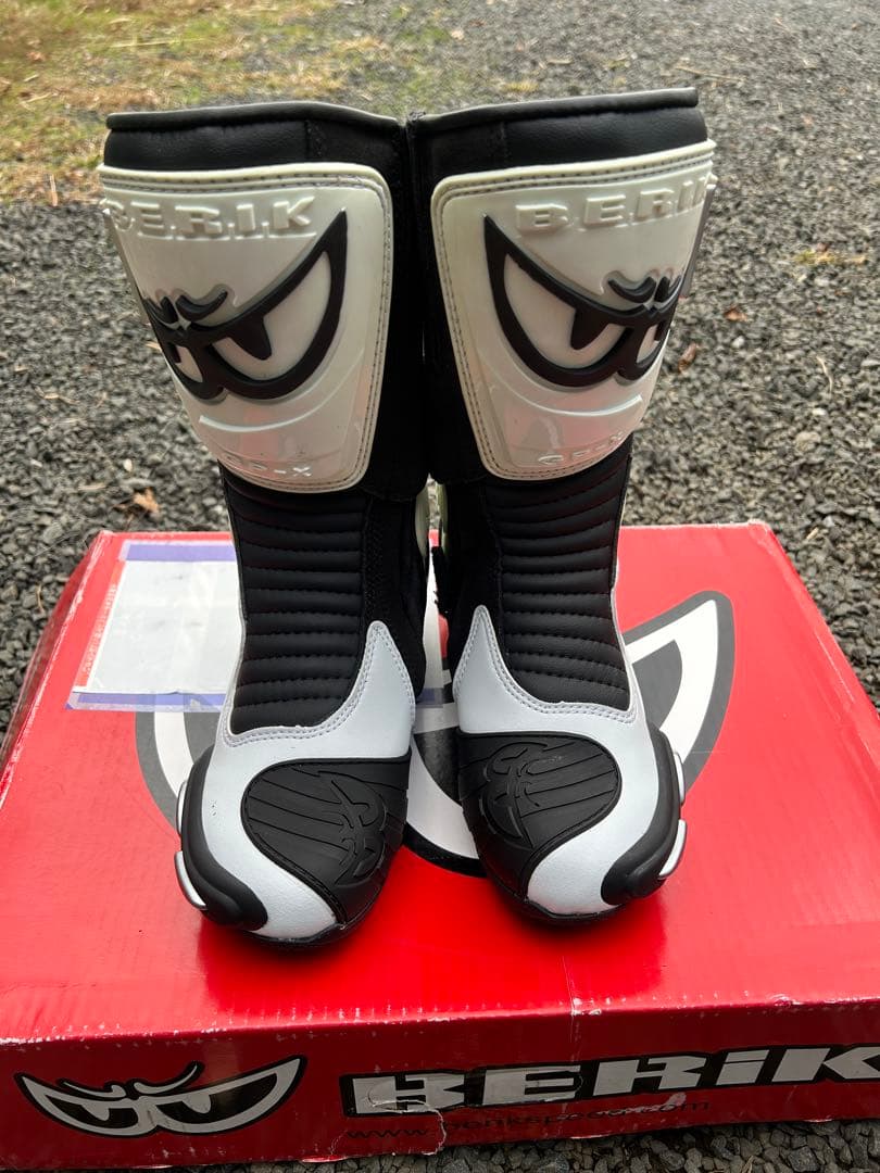BERIK バイク用ブーツ ブラック/ホワイト - メルカリ