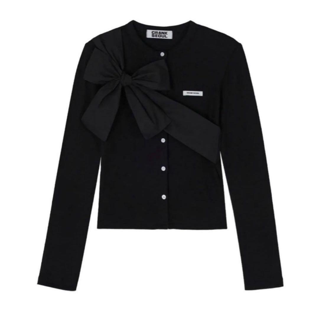 CRANK SEOUL Ribbon Tide Knit Cardigan - メルカリ