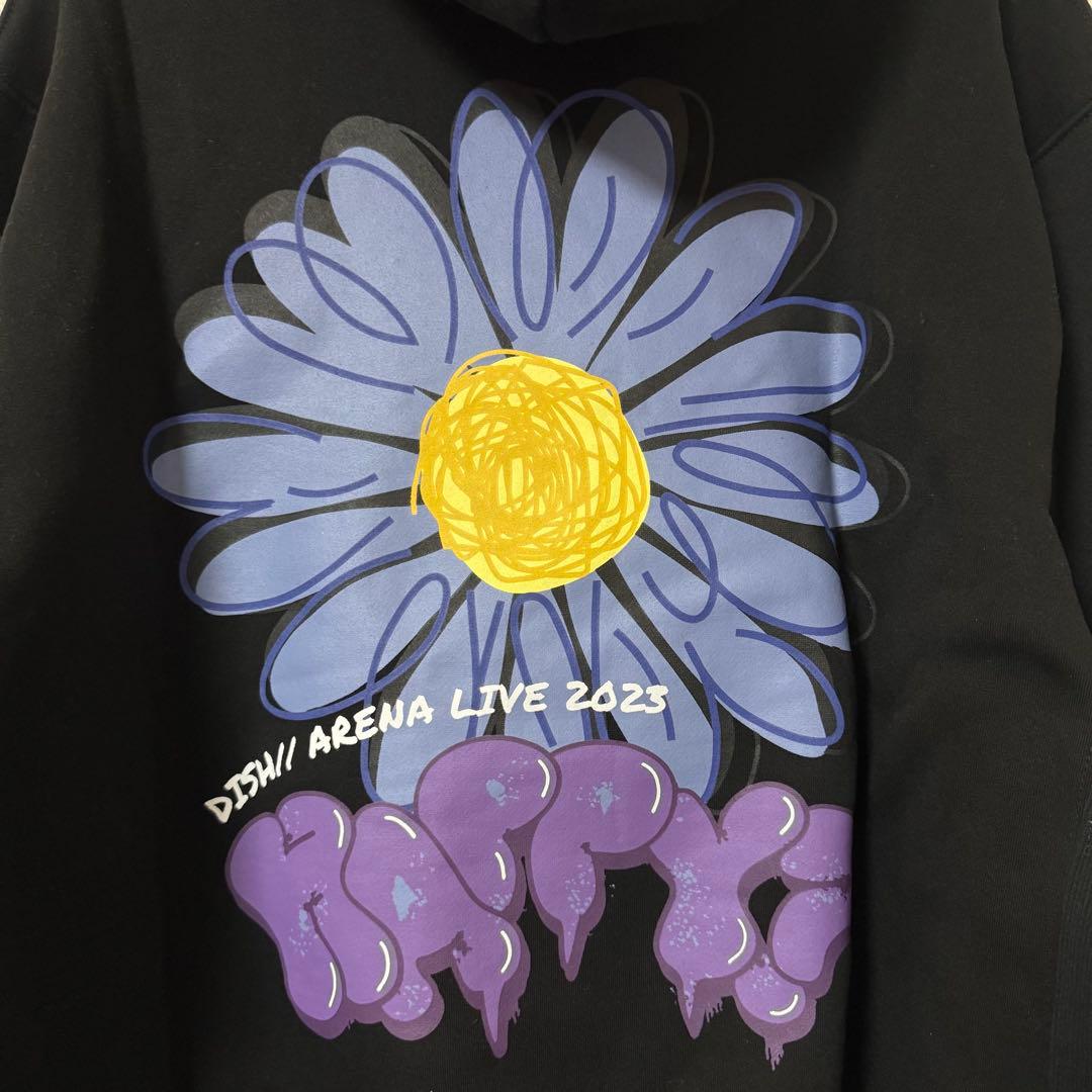 DISH// HAPPY？ フーディー パーカー トレーナー M 黒 ブラック