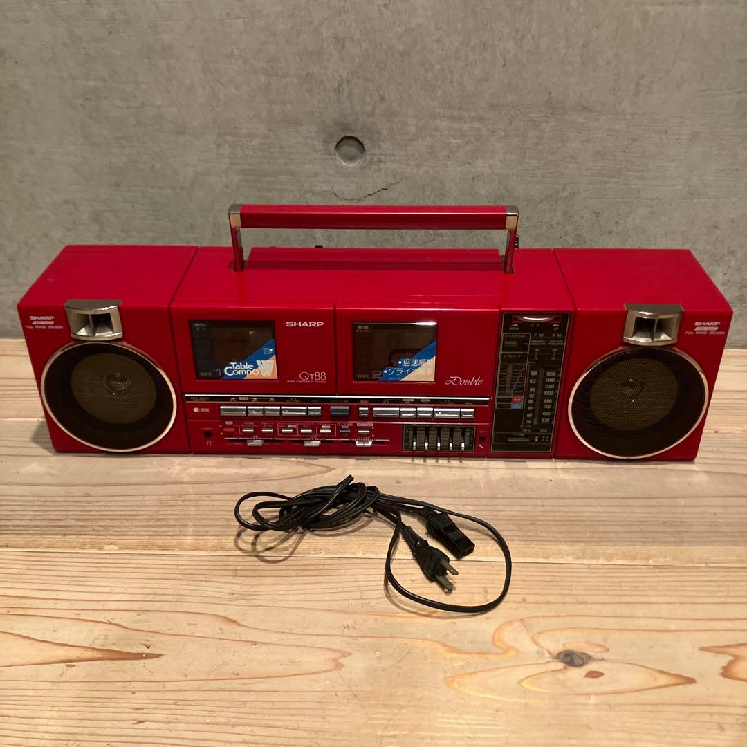 SHARP QT-88 MK Ⅱ　 ダブルラジカセ 昭和レトロ　希少　昭和家電 買取実績 |SHARP シャープ QT-88R ダブルラジカセ スピーカー分離型