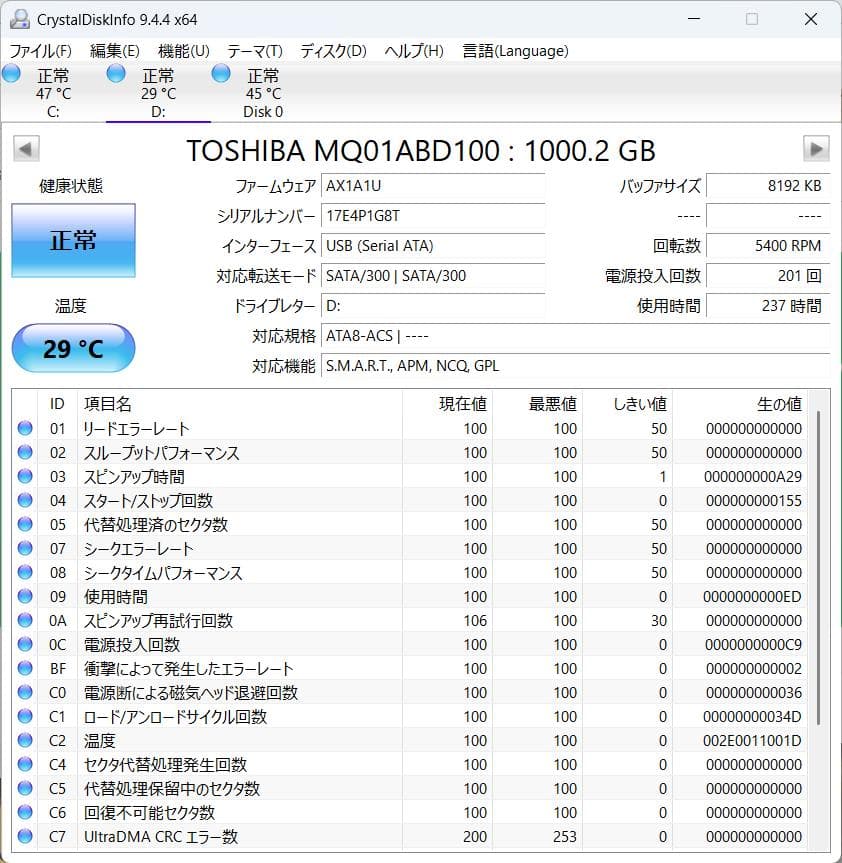IODATA ポータブルHDD「カクうす」1.0TB (HDPX-UTC1S)