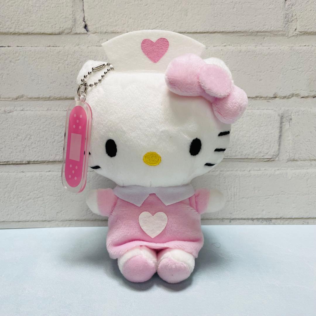 ハローキティ ナースキティ ぬいぐるみ ピンク - メルカリ