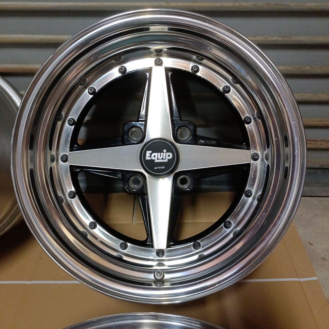 ワーク Equip エクイップ01 7.5j×15インチ 4本セットリペア済