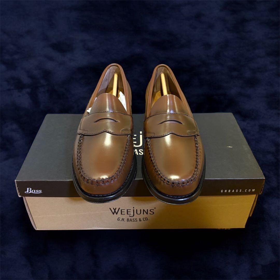 新品　G.H.BASS LOGAN ローファー　ブラウン　本革　レザー　7.5