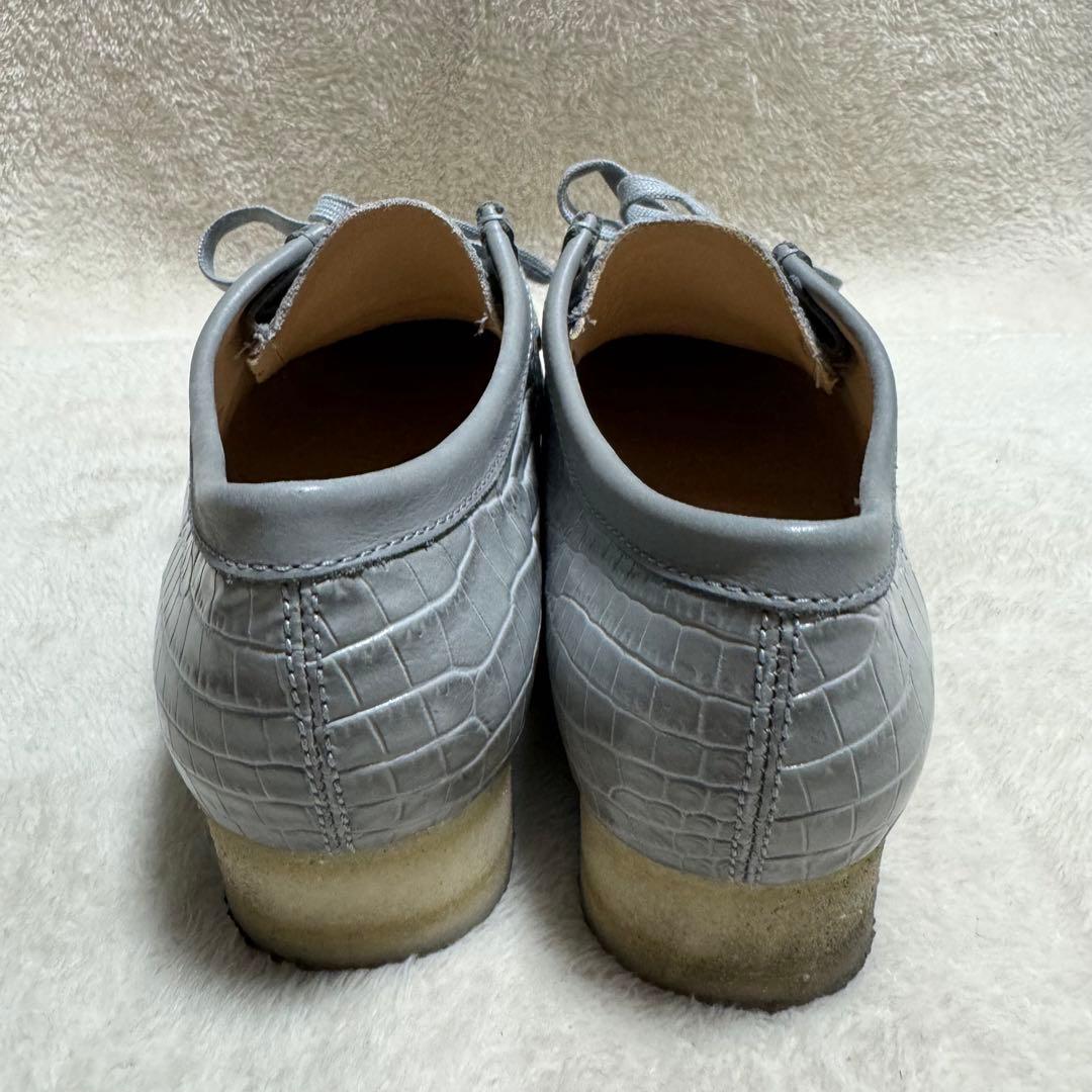 【clarks】美品✨wallabee 26.5cm Grey Croco