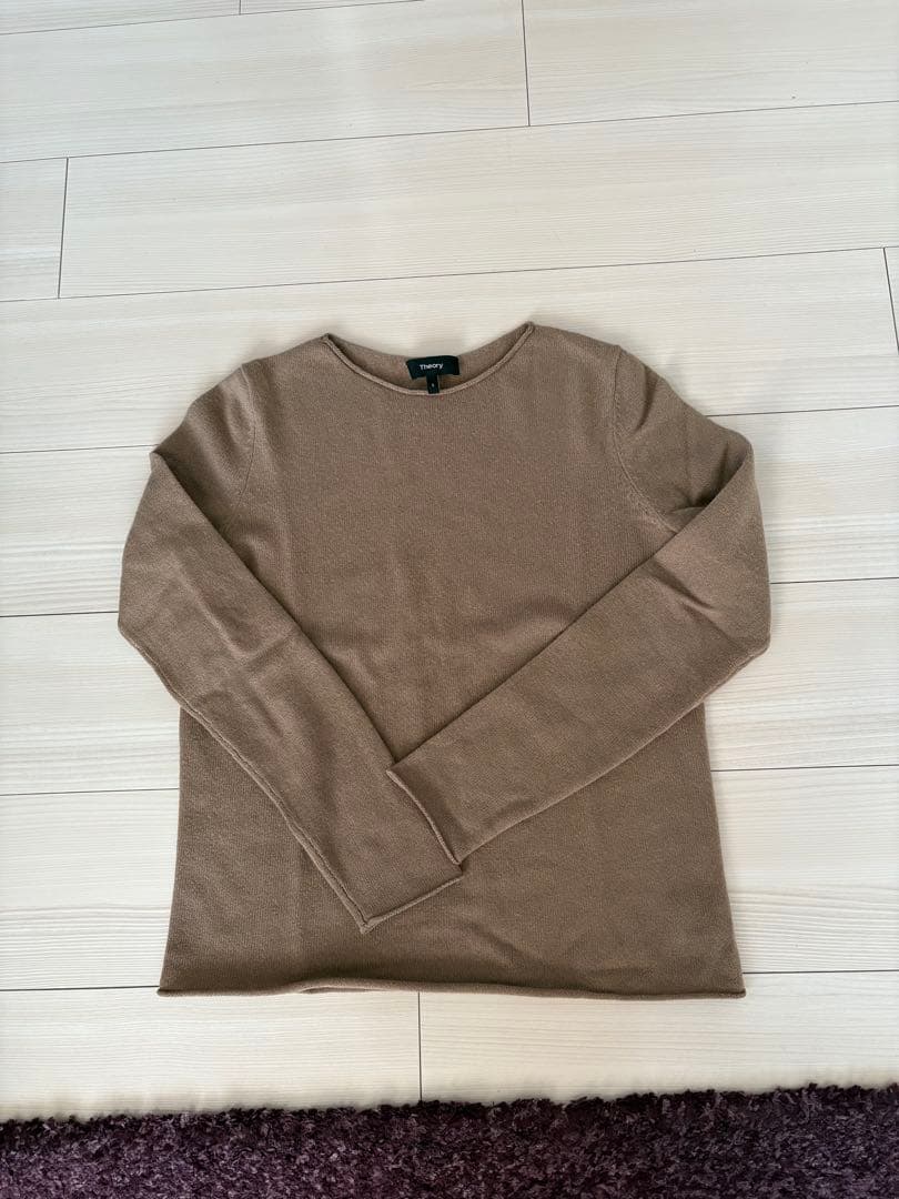 Theory カシミヤ100%ベージュ 長袖ニットセーター S - メルカリ