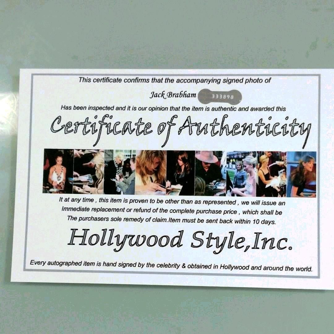 ジャック・ブラバム直筆サイン入り超特大写真…F-1ドライバー - メルカリ