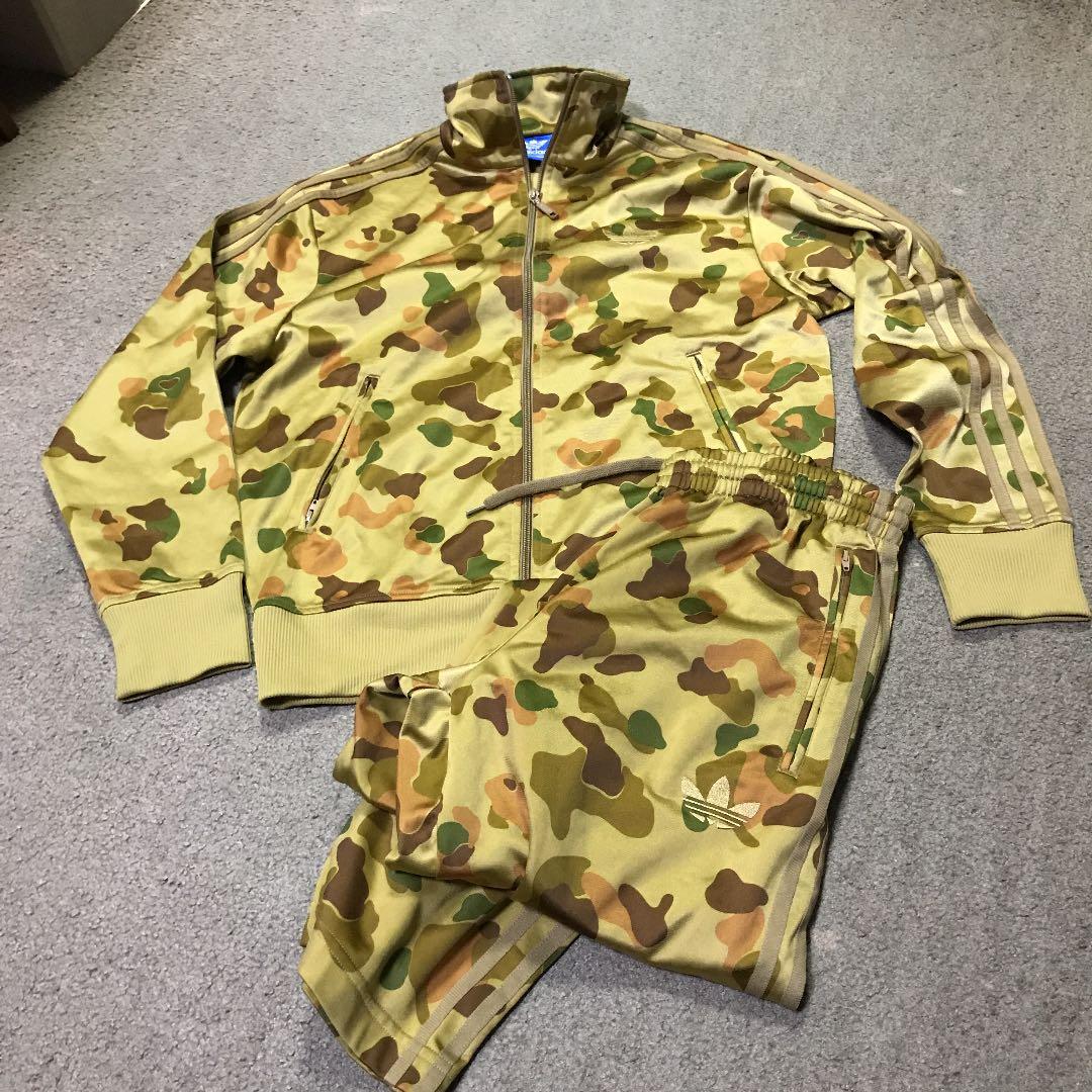 美品限定！アディダスオリジナルス迷彩セットアップ上下S