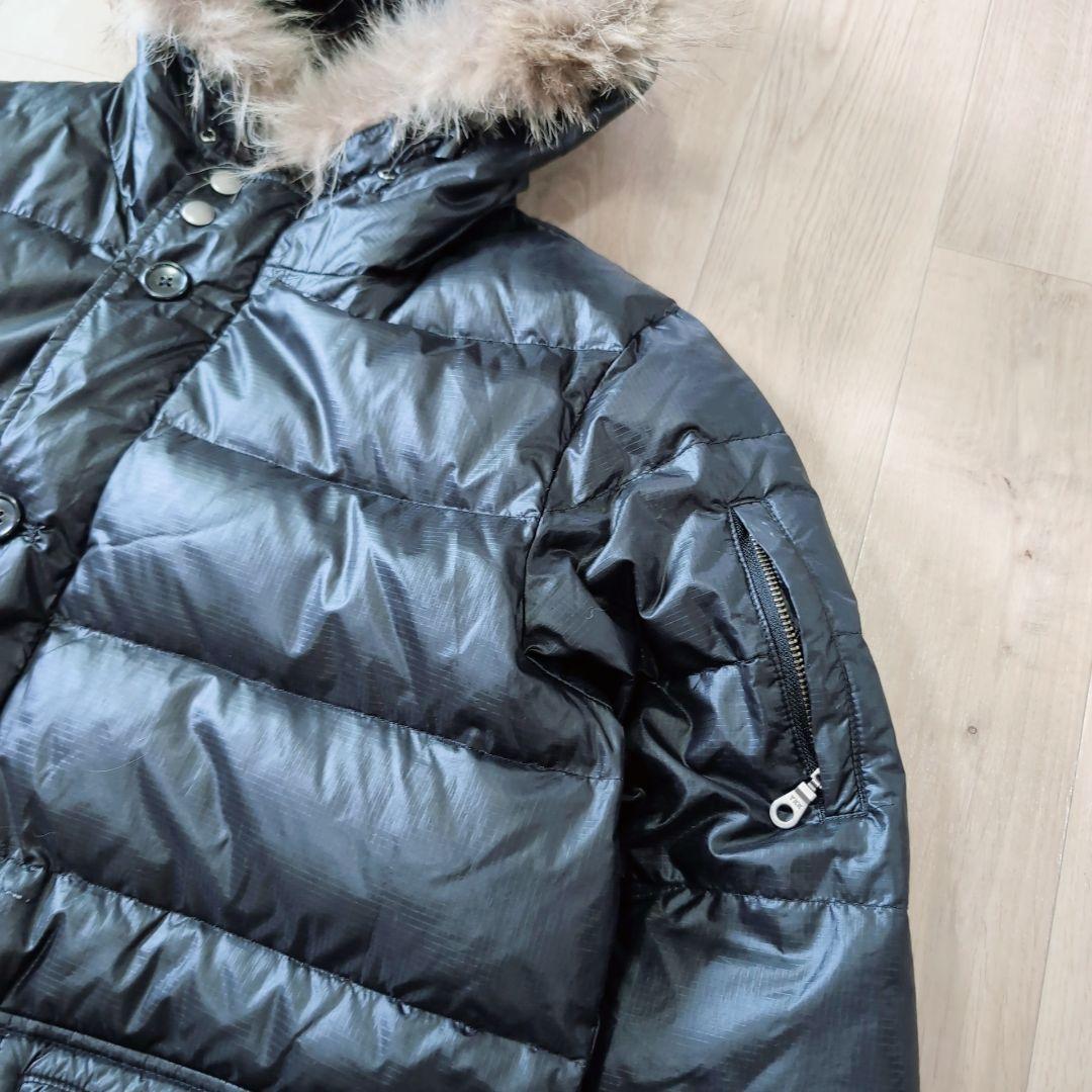 肉厚】00'S N2B y2k 短丈 ダウン90 ファー フード 光沢 黒 M - メルカリ