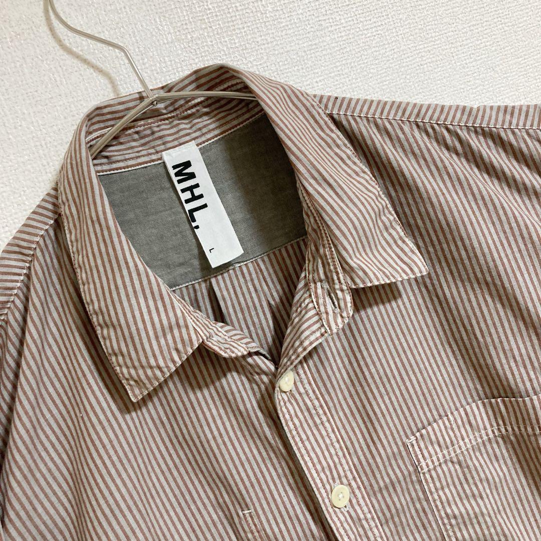 MHL. / ブラウンストライプシャツ マーガレットハウエル 日本製 - メルカリ