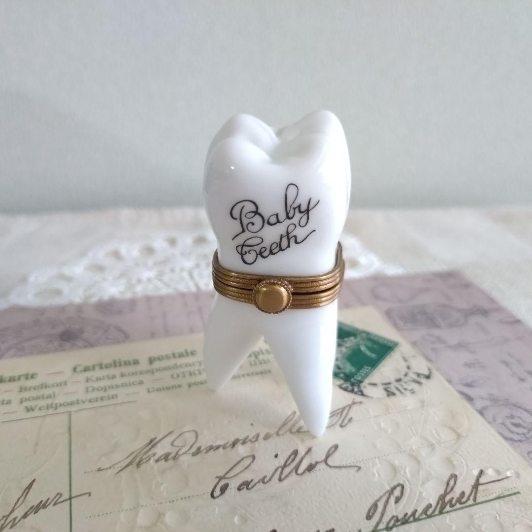 リモージュボックス 歯 ユニークデザイン フランス製 ヴィンテージ