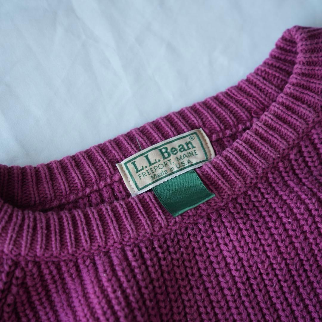 90s L.L.Bean エルエルビーン　コットンセーター　USA製　古着