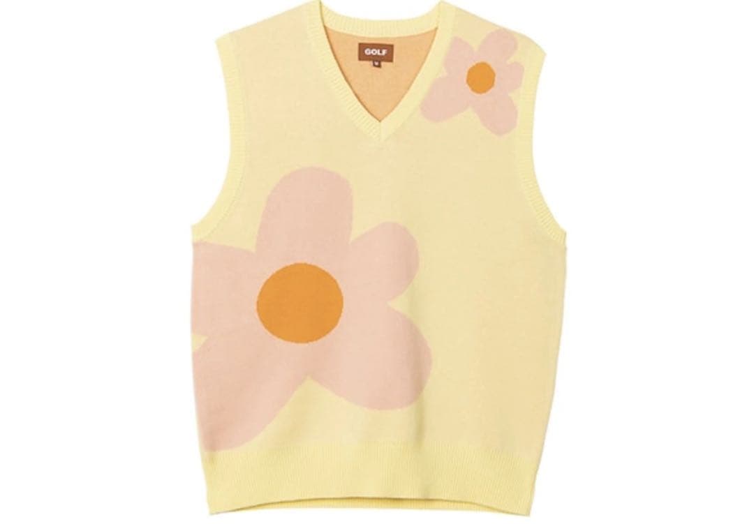 GOLF WANG GOLF le FLEUR フラワーベスト 花柄 Vネック - メルカリ