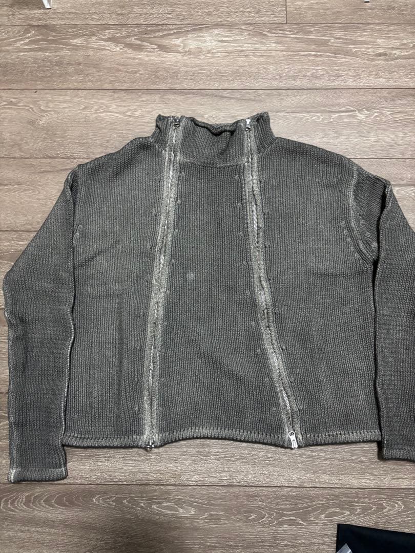 k-two studios Dyed Zip Knit Charcoal - メルカリ