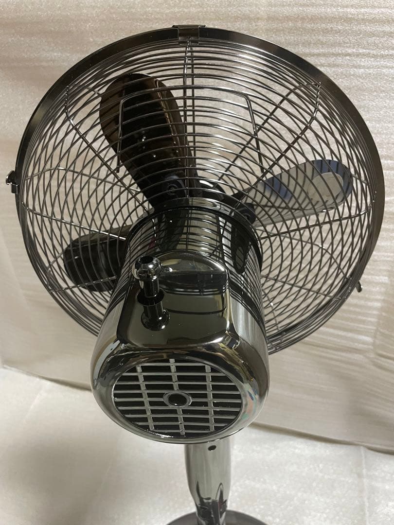 山善 メタル 扇風機 リビングファン ガンメタリック レトロ