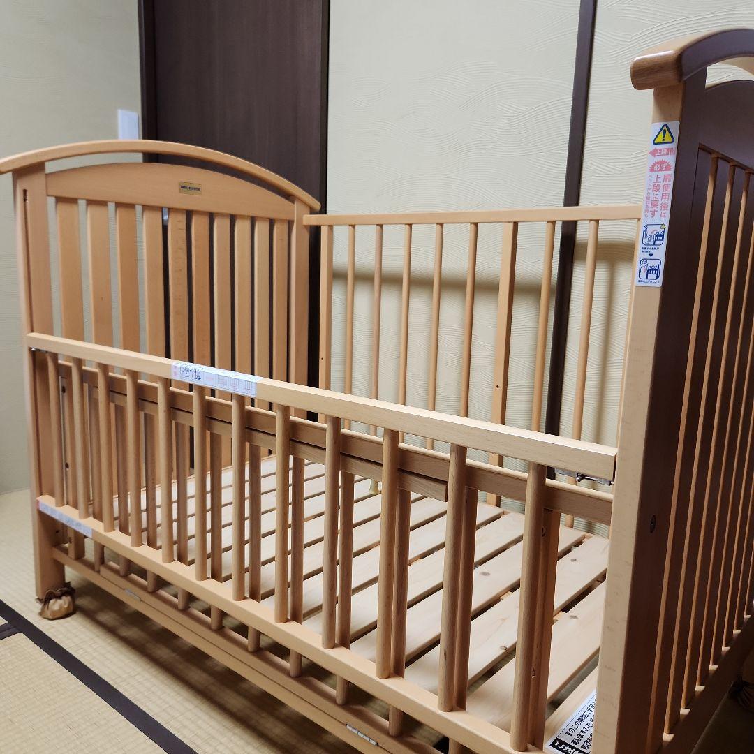 ミキハウス ベビーベッド 日本製 国産ヒノキ すのこベッド 取扱説明書