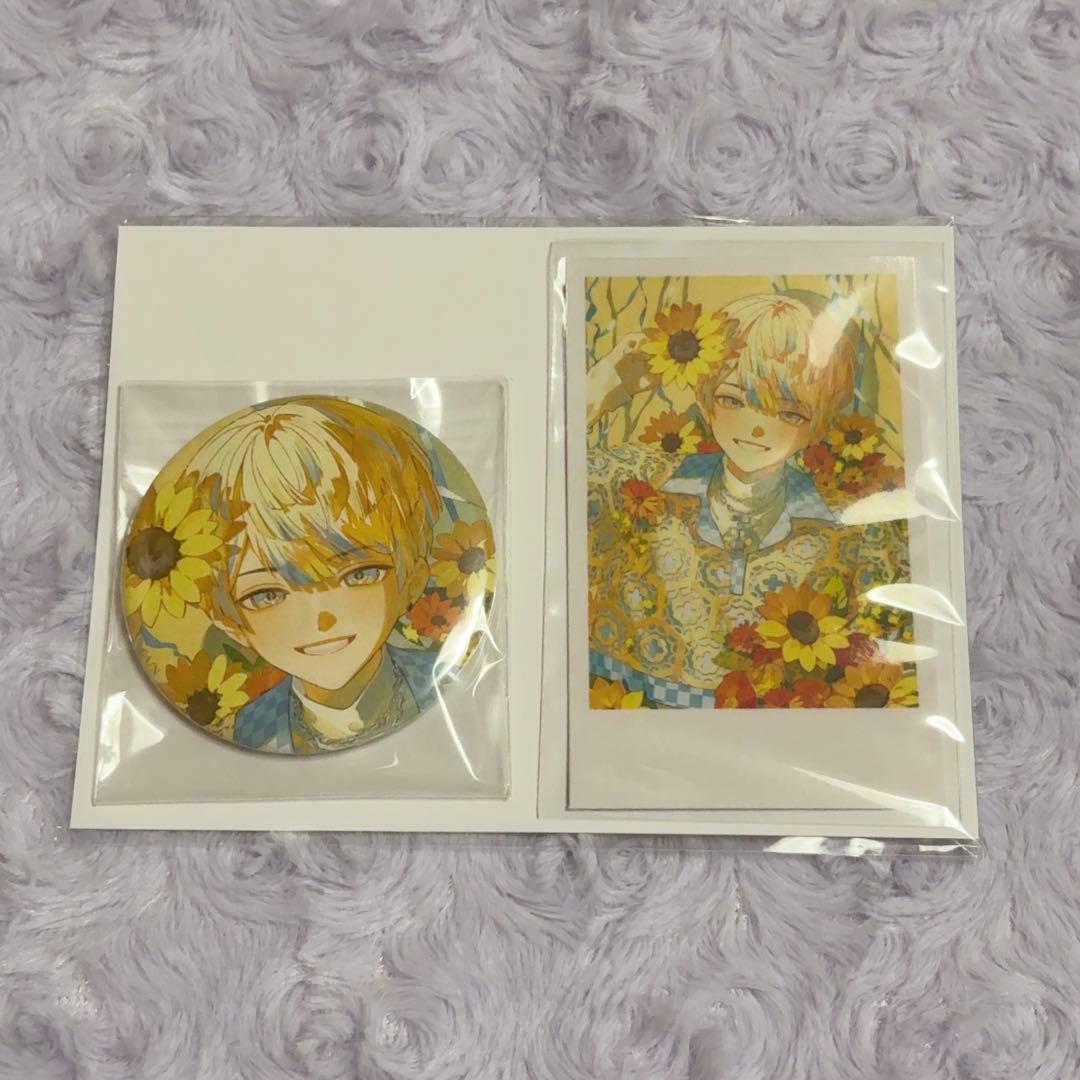 にじさんじ 緋八マナ 2024 誕生日グッズ 缶バッジ&チェキ風カード➃