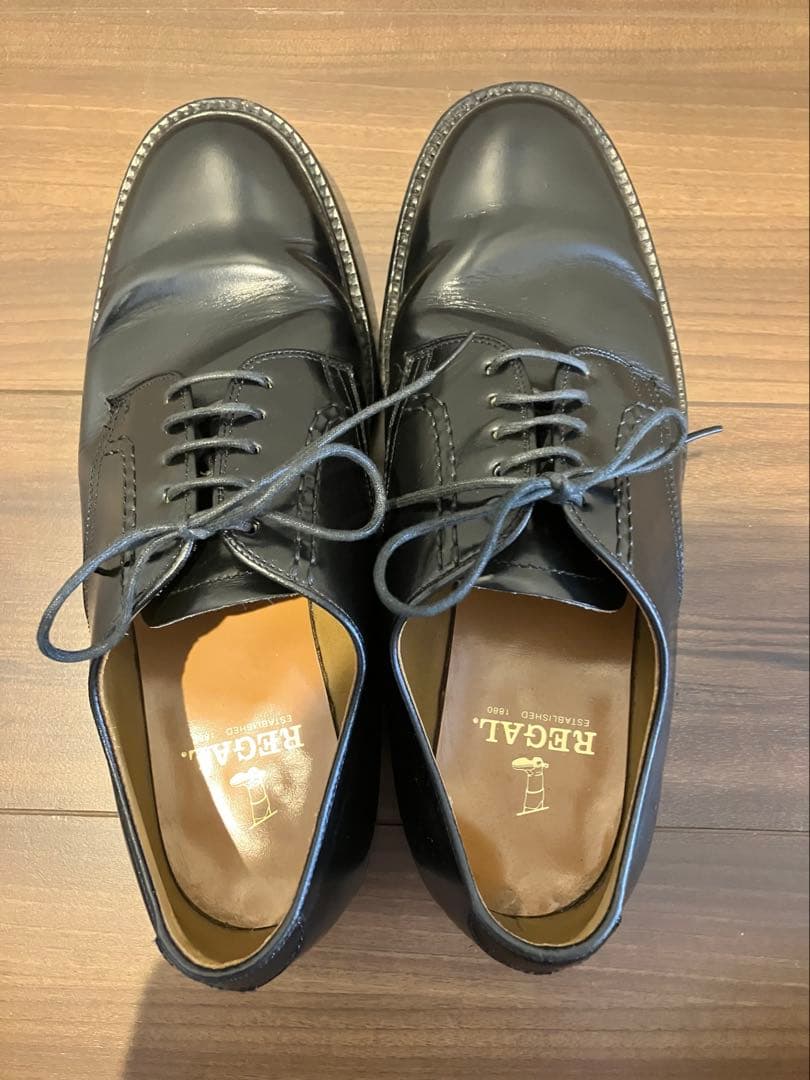 REGAL ブラック プレーントゥ　24.5cm 2504