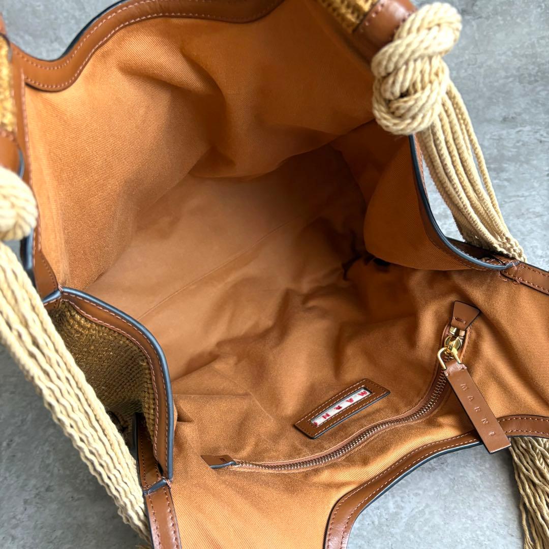 りくる様】MARNI Marcel ロープ トート ハンドバッグ かごバッグの通販